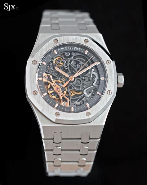 l audemars piguet royal oak open worked skeleton|Audemars Piguet skeleton price.